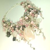 Украшения handmade. Livemaster - original item Morning Angel Garden. Necklace made of natural stones and pearls. Handmade.