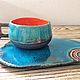 Кофейная пара из серии "Сон об Африке #3". Сервизы. Patina Ceramics. Ярмарка Мастеров.  Фото №4
