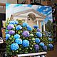 Hydrangea is the color of the sky. oil on canvas 100h100. Pictures. Tatiana Chepkasova. Online shopping on My Livemaster.  Фото №2