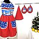 Фартук новогодний. Набор на кухню, Фартуки, Павловка,  Фото №1