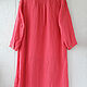 Coral Linen Shirt Dress. Dresses. etnoart. My Livemaster. Фото №4