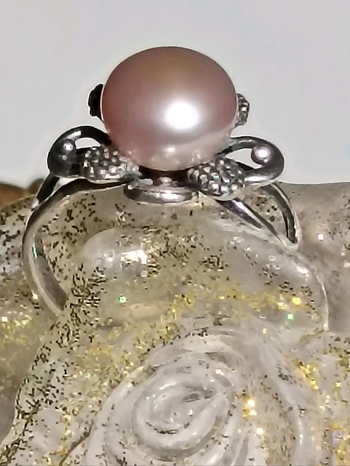 Ring with pink pearls ' PEARL of the NILE', Rings, Moscow,  Фото №1