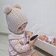 Шапки детские, вязаный двуслойный шлем шапка для детей. Шапки детские. ЛЮБАВА  - яркое вязание. Ярмарка Мастеров.  Фото №6