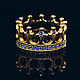 Красивое кольцо-корона из золота с сапфирами от kochut jewelry.
Заказать, купить кольцо-корону можно на сайте.