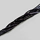 Chenille Spain, color black, 3 mm.,1 meter, Raffia, Istra,  Фото №1