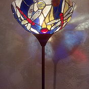 Витражный потолочный плафон "Янтарный свет"