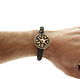 Bracelet with shield and axe ,leather bracelet. Bead bracelet. MintTiger. Online shopping on My Livemaster.  Фото №2