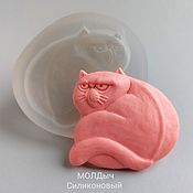 Материалы для творчества handmade. Livemaster - original item Silicone mold fat cat. silicone mold. Handmade.