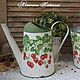 Watering can 'Strawberry' - a Set for giving.Watering can and bucket, Heads, Ruza,  Фото №1