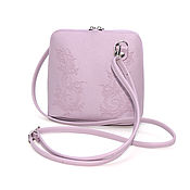 Сумки и аксессуары handmade. Livemaster - original item Crossbody bag: Leather handbag women`s lilac Miranda S83-191-1. Handmade.