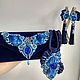 Pendant and earrings-brush 'Blue velvet'. Jewelry Sets. elenshabaev (elenshabaev). My Livemaster. Фото №6