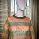 Свитер паутинка из мохера полосатый. Свитеры. Knitwork_room (Вязаные вещи в наличии и под заказ). Ярмарка Мастеров.  Фото №4