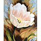White Tulip oil painting ' Awakening', Pictures, Belorechensk,  Фото №1