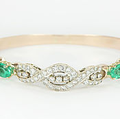 Украшения handmade. Livemaster - original item Infinity! Gold bracelet with emeralds and diamonds!. Handmade.