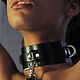 Black BDSM collar for girls 'Passion' with a ring. Collar. goldbergatelier. Online shopping on My Livemaster.  Фото №2