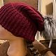 Шапка из кашемира свободного прилегания. Шапки. Handmade by NINA Pokrovskaya (nina-p-knitting). Ярмарка Мастеров.  Фото №4