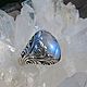 Кольцо "Флора" с лунным камнем. Кольца. Garuda. Ярмарка Мастеров.  Фото №4