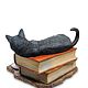 Статуэтка Чёрный кот на книгах. Статуэтки. Подарки от Михалыча. Интернет-магазин Ярмарка Мастеров.  Фото №2