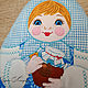 Order Hot water bottle for the kettle matryoshka doll 'Alyonka' potholders. Naughty FancyWork (applique4you). Livemaster. . Potholders Фото №3