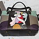 Order Leather woman artistic handbag Picasso Woman with a flower". Leather  Art  Phantasy. Livemaster. . Classic Bag Фото №3