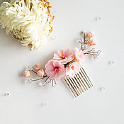 Украшения handmade. Livemaster - original item Copy of Copy of Copy of Bridal flower hair comb, Wedding flower hair clip. Handmade.