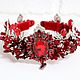 The crown is red and silver, the rim is made of Dolce stones. Headband. Beaded jewelry by Mariya Klishina. My Livemaster. Фото №6