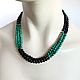 Necklace made of malachite and black onyx. Necklace. Magical Beauty Gems. My Livemaster. Фото №5