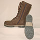 Women's felt boots Brown boots-zip. Boots. MMwool (marinamol). Online shopping on My Livemaster.  Фото №2