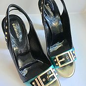 Винтаж handmade. Livemaster - original item Baldinini Sandals Italy 38.0 size Retro Vintage. Handmade.