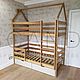 Детская двухъярусная кровать домик с лестницей деревянная из массива, Кровати, Санкт-Петербург,  Фото №1