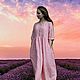 Льняное свободное платье "Розовый жемчуг", Dresses, Borskoye,  Фото №1