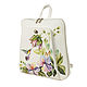 Order Flat backpack 'Flight of the hummingbird' Cover as a gift. Pelle Volare. Livemaster. . Backpacks Фото №3