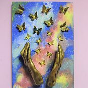 Картины и панно handmade. Livemaster - original item Flying butterflies Butterflies on the wall Butterflies decorative. Handmade.
