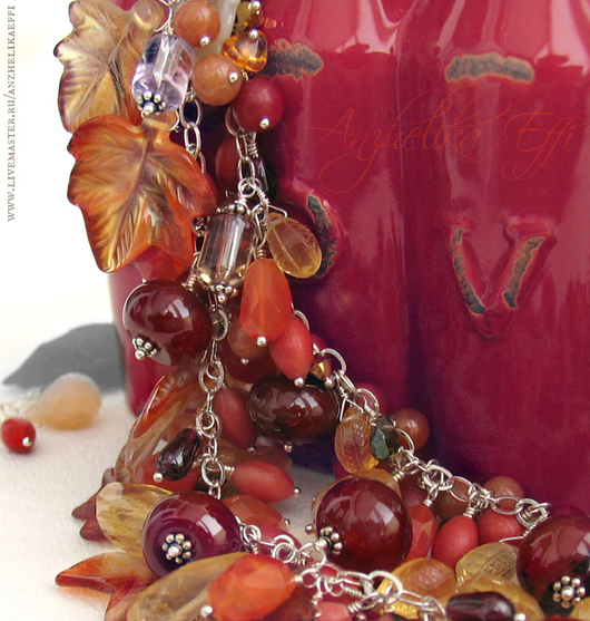 Купить Колье. Натуральные камни. Ювелирное изделие. Украшение из ...