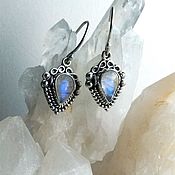 Украшения handmade. Livemaster - original item Drop earrings with moonstone. Handmade.