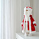  Дед Мороз в красном, Интерьерная кукла, Алдан,  Фото №1