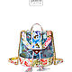 Exclusive bag backpack with a unique hand-made beadwork Breeze, Classic Bag, Moscow,  Фото №1