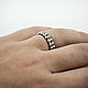 Moto chain ring, black titanium and silver. Rings. asgdesign. My Livemaster. Фото №6