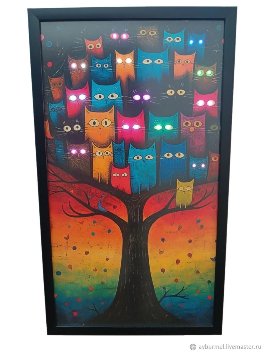 DIGITART Интерактивная LED картина CATS TREE купить в интернет-магазине ...