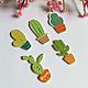 Buttons Wooden Cacti. Buttons. sharanka. Online shopping on My Livemaster.  Фото №2