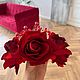 Ободок «Red Flower». Диадемы. KUDESNITSA Designer Accessories. Интернет-магазин Ярмарка Мастеров.  Фото №2