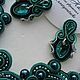 Заказать Бирюзовый комплект ( ожерелье +серьги). luxurysoutache. Ярмарка Мастеров. . Колье Фото №3