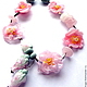 Beads Charm pink lampwork, Necklace, St. Petersburg,  Фото №1