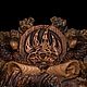 Часы настенные Лев и топоры. Часы классические. Asf-wood. Интернет-магазин Ярмарка Мастеров.  Фото №2