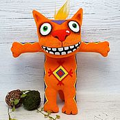 Куклы и игрушки handmade. Livemaster - original item Manu Chao, soft toy red cat by Vasya Lozhkin. Handmade.