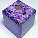 Charoit (50/50 mm cube) border of the Chara River and the Tokko River. Yakutia. Minerals. Stones of the World. My Livemaster. Фото №4
