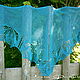Summer openwork knitted shawl from cotton, shawl knitted from flax. Shawls. Lace Shawl by Olga. My Livemaster. Фото №4