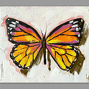 Картины и панно handmade. Livemaster - original item Painting with a butterfly 