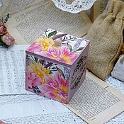 Для дома и интерьера handmade. Livemaster - original item Box for bulk products flower garden decoupage. Handmade.