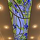Order Ceiling stained glass with irises. Film stained glass in the frame and illuminated. Glass Flowers. Livemaster. . Stained glass Фото №3